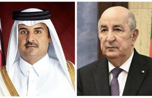 Le président de la République s’entretient par téléphone avec l’Emir du Qatar